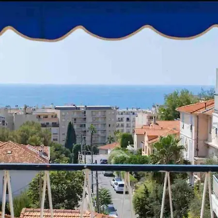 Nice 2P Vue Mer- 5Min Plage, Terrasse, Ac, Parking Exterior photo