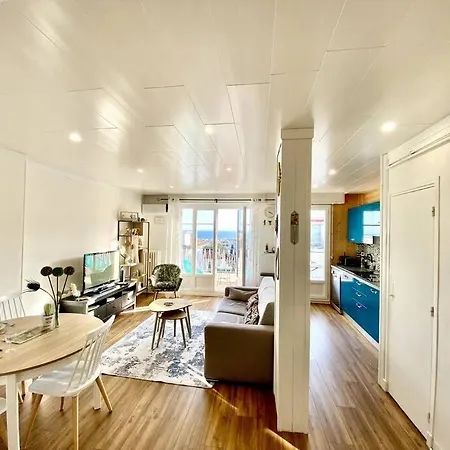 Nice 2P Vue Mer- 5Min Plage, Terrasse, Ac, Parking Exterior photo